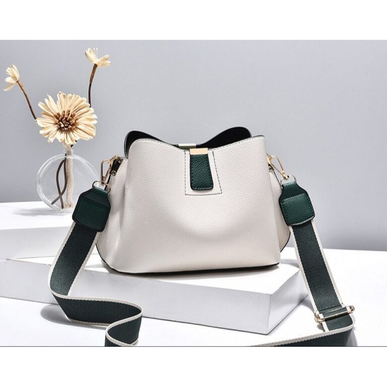white designer handbag